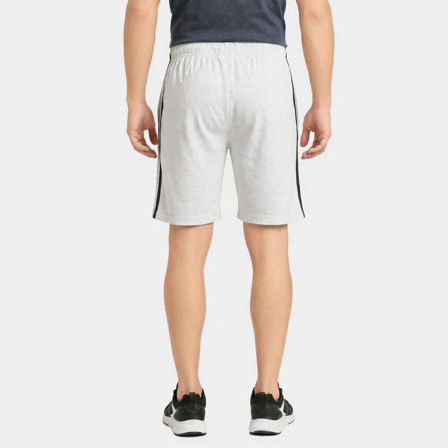 Men's Grey Regular Fit Athletic Bermuda Shorts, Melange Mid Grey, large