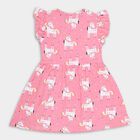 Girl's Bright Red Round Neck Printed T-Shirt, Pink, small image number null