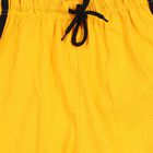 Boys Yellow Regular Fit Side Striped Bermuda Shorts, Mustard, small