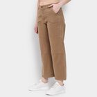Ladies' 100% Cotton Trousers , भूरा, small image number null