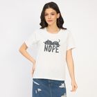 Ladies' Round Neck T-Shirt, मिश्रित मध्यम ग्रे, small