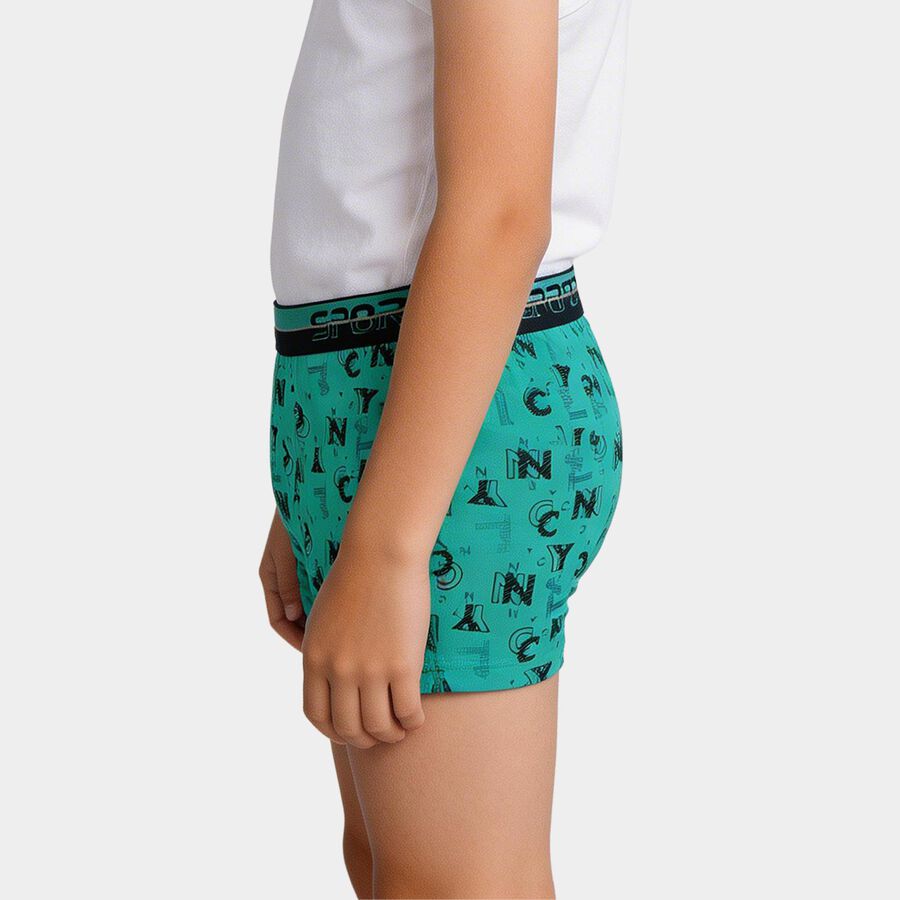 Boys Light Green Regular Fit Printed Briefs, हल्का हरा, large