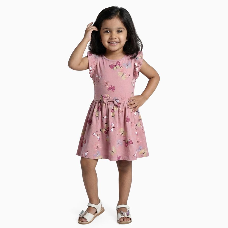 Girls' Frock, Pink, large