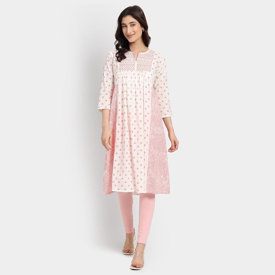 Ladies' 100% Cotton Kurta, Coral, large image number null