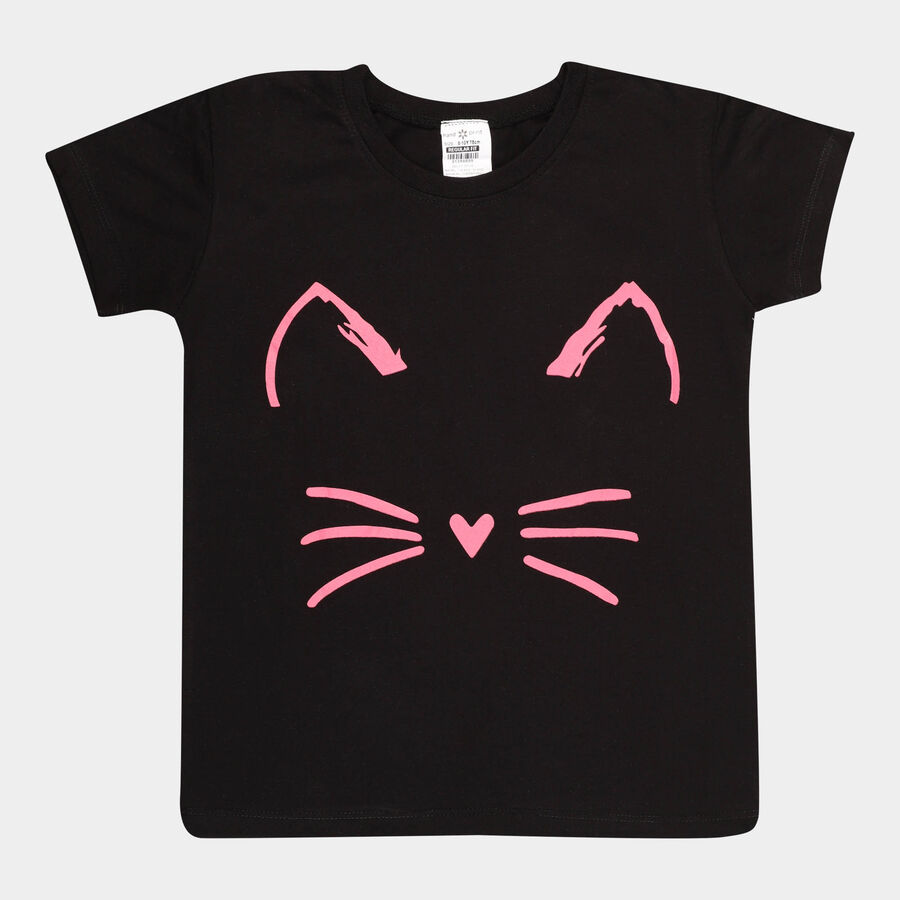 Girls T-Shirt, Black, large image number null
