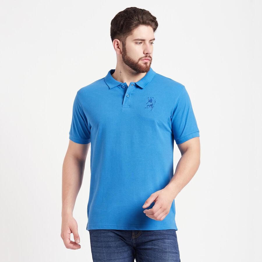 Solid Polo Shirt, Light Blue, large image number null