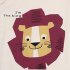 Infants' Purple Cotton Round Neck Graphic Baba Suit, Purple, small