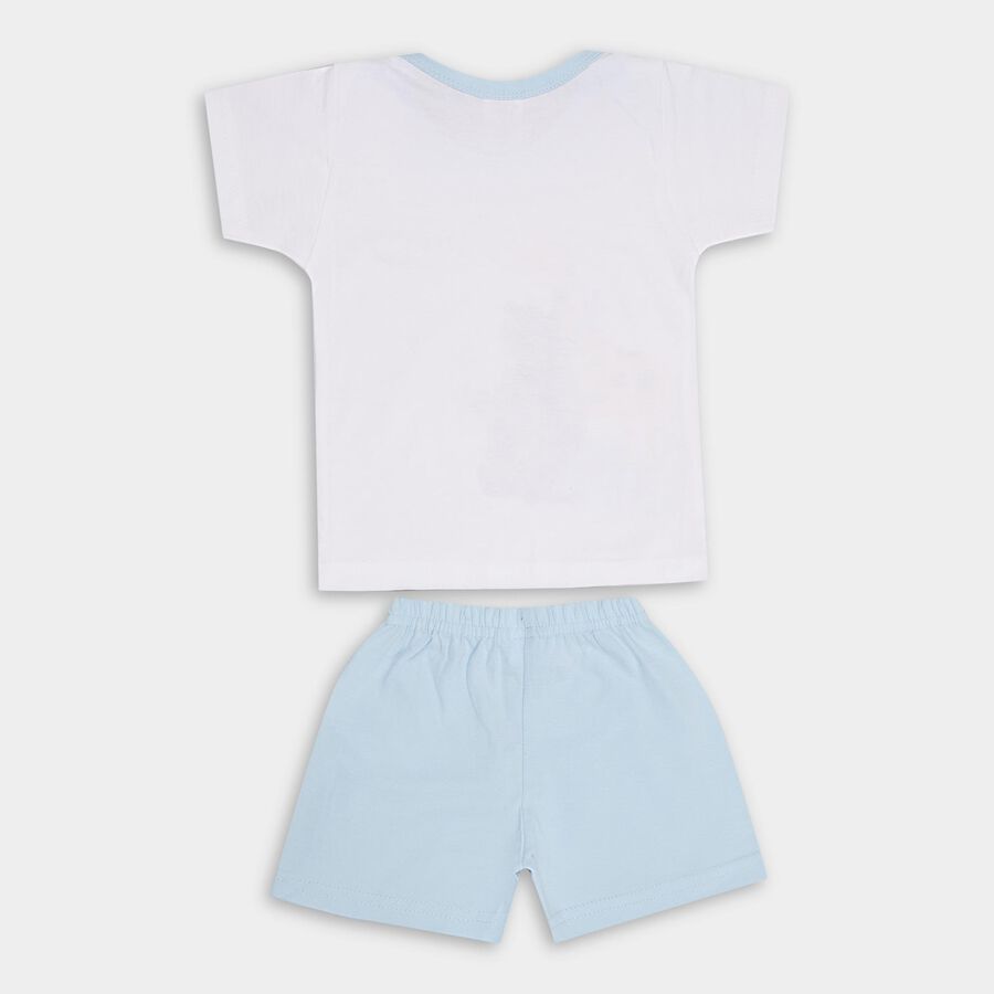 Infant Boys' 100% Cotton Baba Suit, हल्का नीला, large image number null