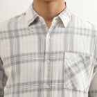Men's Rich White Cotton Regular Collar Casual Shirt, ऑफ व्हाइट, small image number null