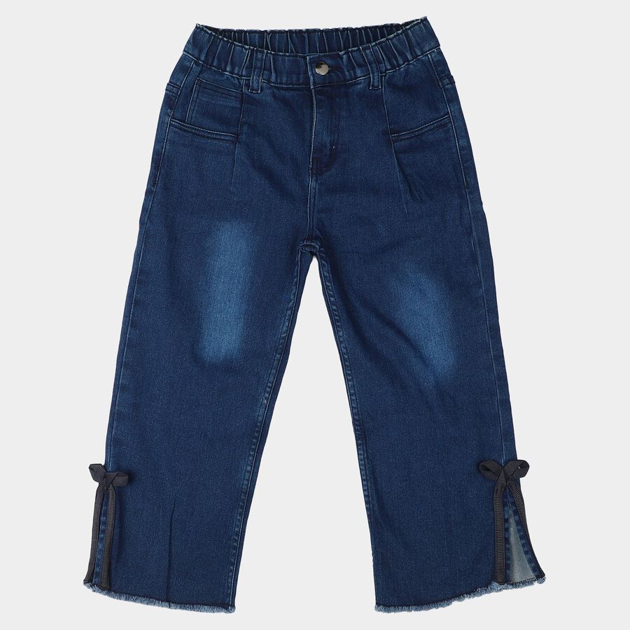 Girls' Jeans, Dark Blue, large
