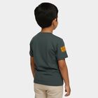 Boys' Olive Cotton Round Neck Simba Printed T-Shirt, ओलिव, small