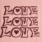 Girls' Pink Round Neck Printed T-Shirt, Light Pink, small