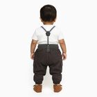 Infants' Dark Charcoal Elastic Waist Cargo Trousers, Dark Grey, small image number null