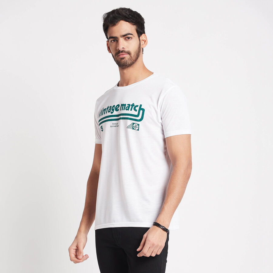 Round Neck T-Shirt, White, large image number null