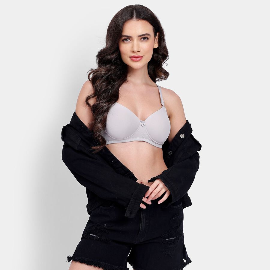 Ladies' Bra, Light Grey, large image number null