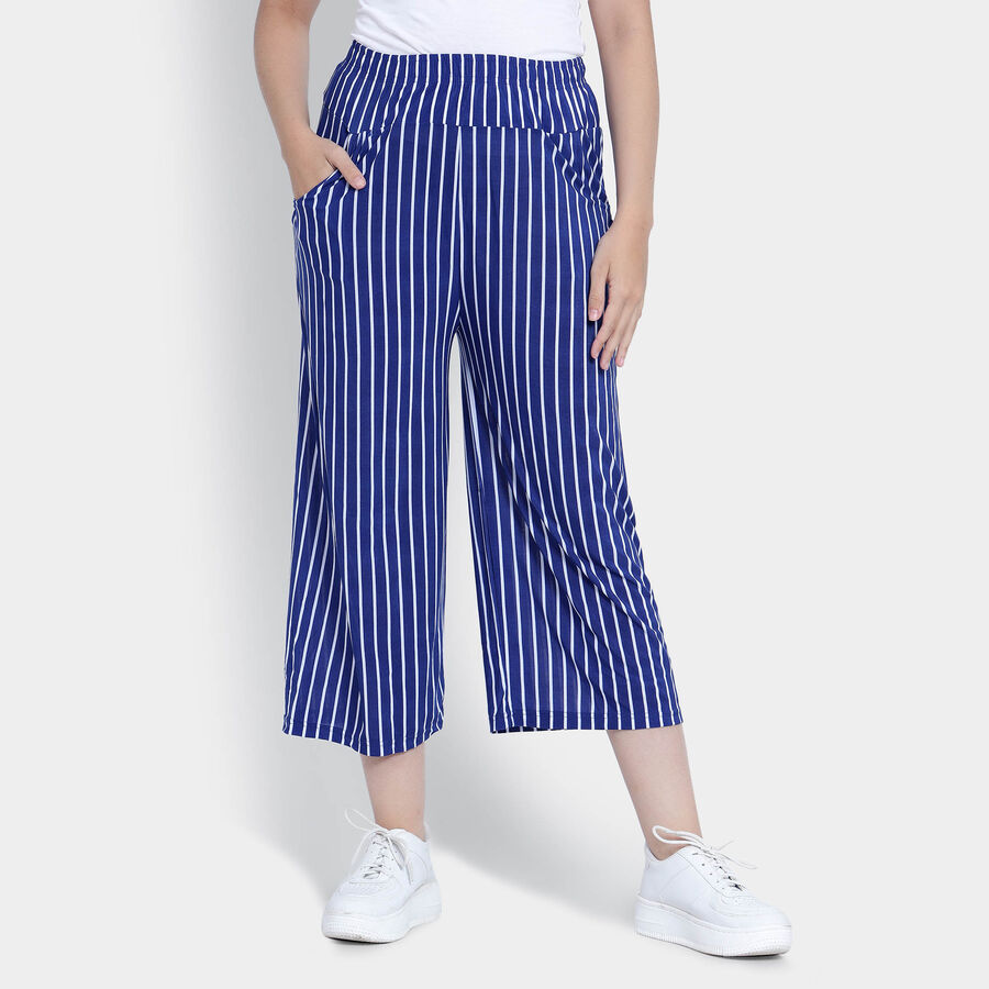 Stripes Trousers, Navy Blue, large image number null