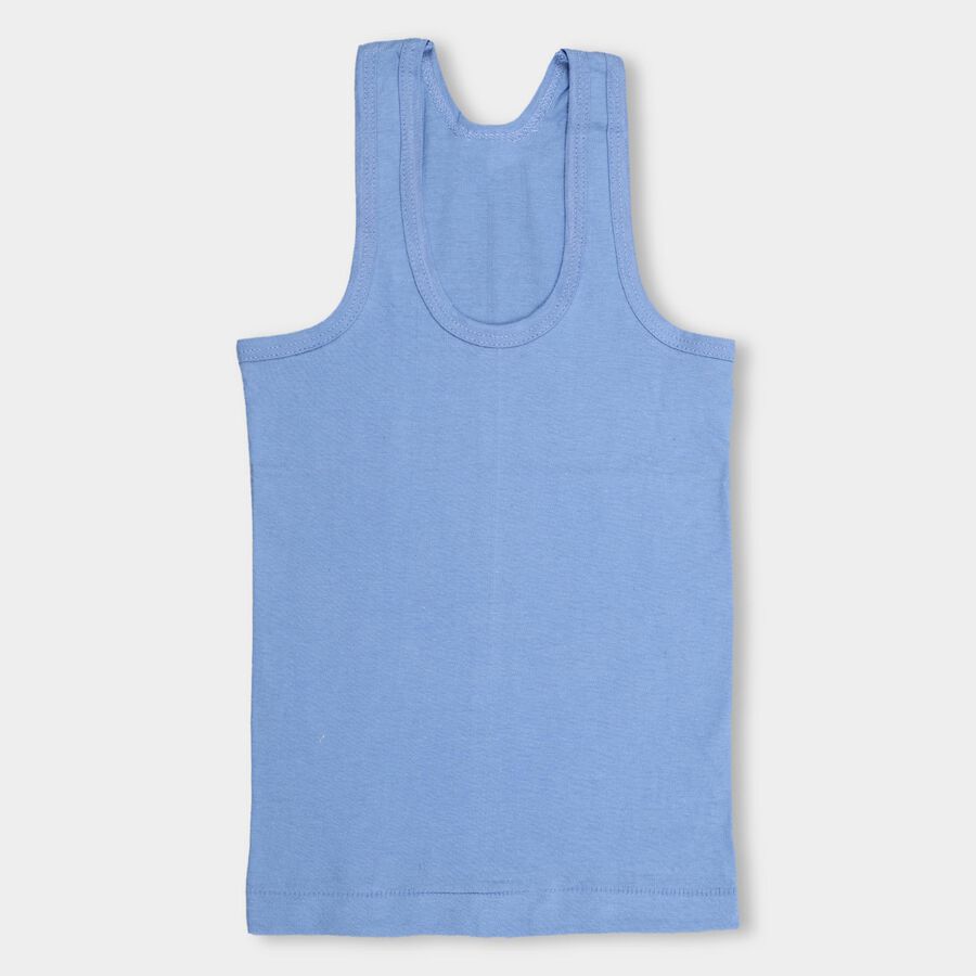 Boys' 100% Cotton Vest (Pack of 2), Light Blue, large image number null