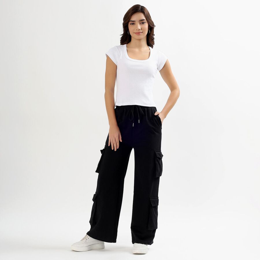 Ladies' Track Pants, Black, large image number null