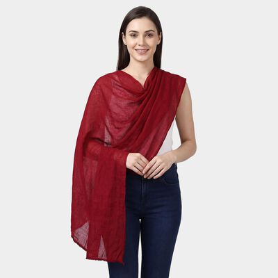 Women's Maroon Casual Dupatta