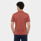 Men's Coral Cotton Polo Neck Polo T-Shirt, मूँगा (कोरल), small
