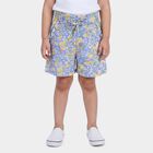 Girls' White Regular Fit Cotton Shorts, सफ़ेद, small