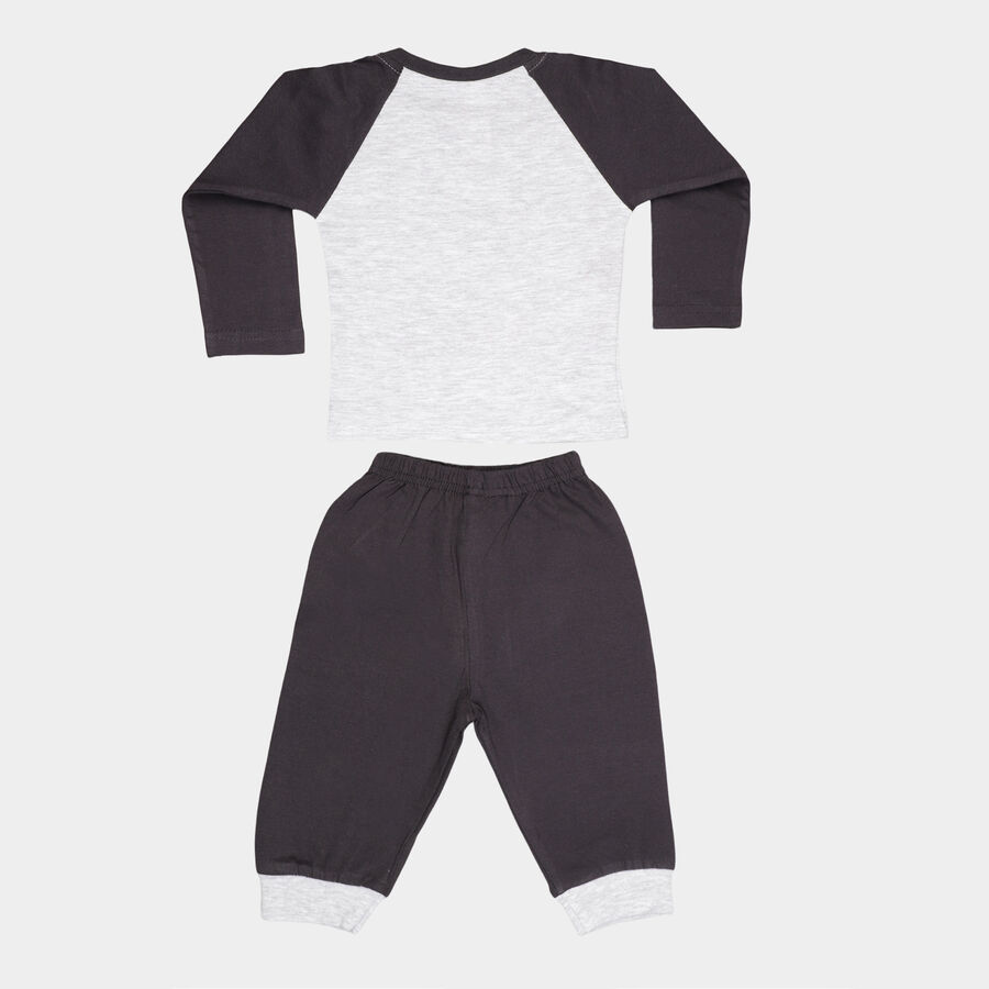 Infants Cotton Baba Suit, Charcoal, large image number null