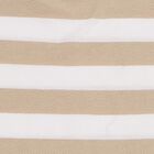 Boys Beige and White Round Neck Casual T-Shirt, भूरा, small image number null