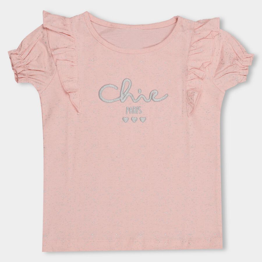 Girls' 100% Cotton T-Shirt , Light Pink, large image number null