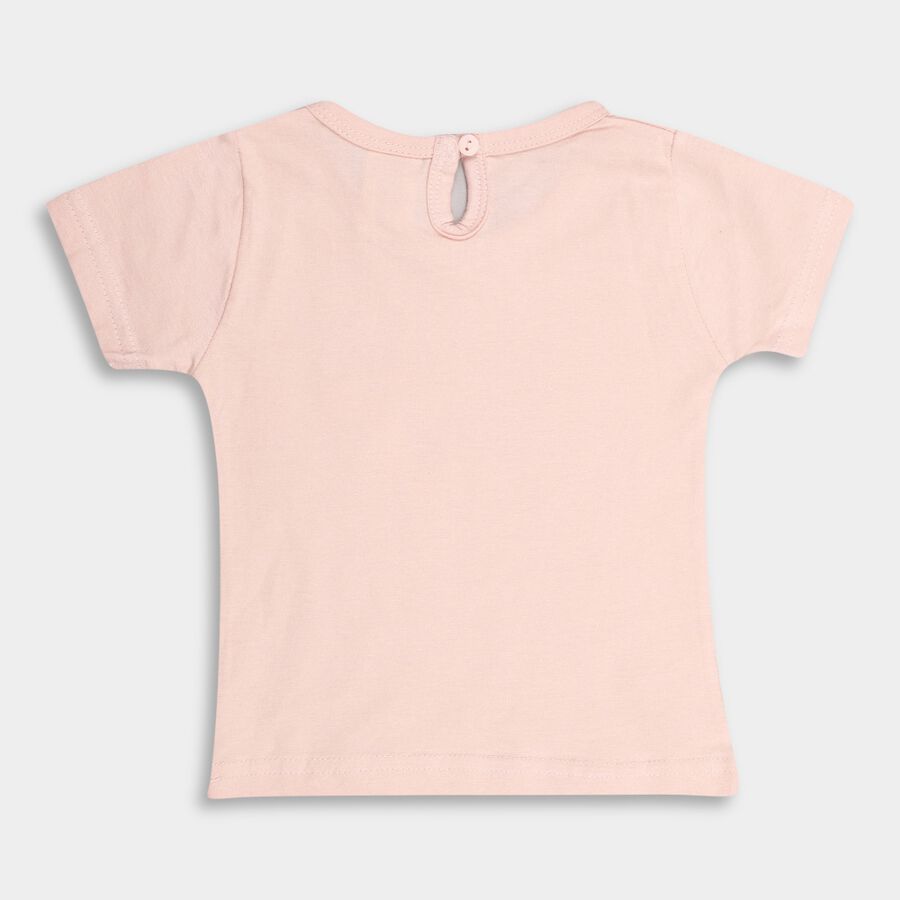 Infants' Cotton T-Shirt, पीच, large image number null