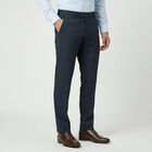 Men's Navy Blue Slim Fit Formal Trousers, Navy Blue, small