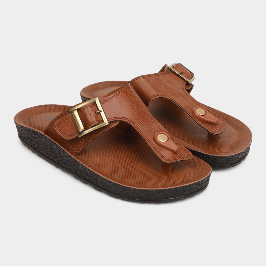 Mens Floater Sandals, Tan, large image number null