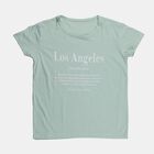 Girls Green Round Neck Casual T-Shirt, हल्का हरा, small