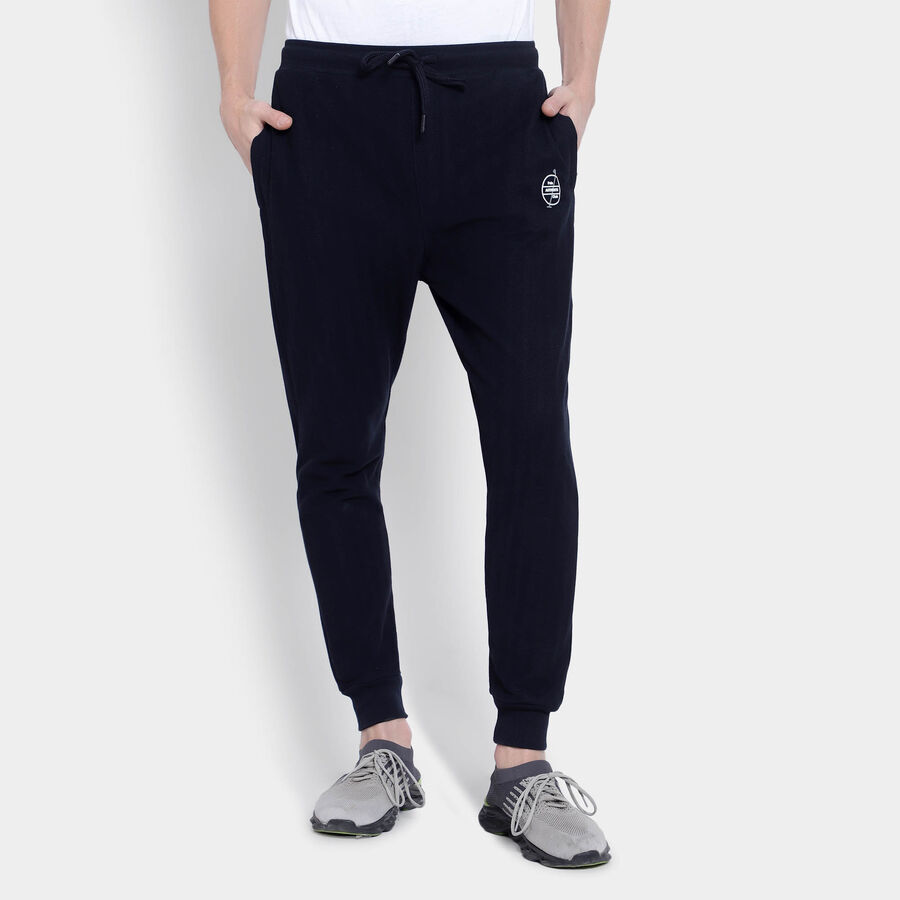 Solid Track Pants, Navy Blue, large image number null