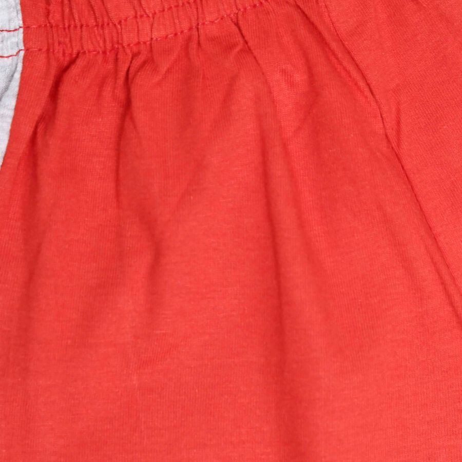 Infants Cotton Round Neck Baba Suit, Red, large image number null