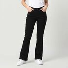Women's Black Bootcut Fit Jeans, Black, small