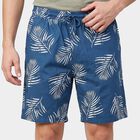Men's Mid Blue Regular Fit Sports Shorts, मध्यम नीला, small