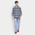 Checks Casual Shirt, Teal Blue, small image number null