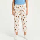 Women's Peach Straight Fit Printed Capri, पीच, small