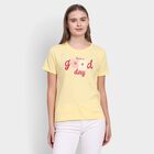Ladies' Round Neck T-Shirt , पीला, small image number null