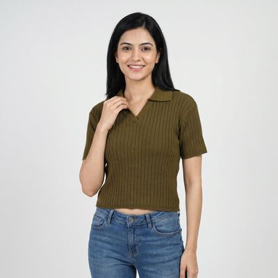 Women's Olive Green Top