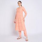 Ladies' 100% Cotton Kurta Pyjama Set, Peach, small image number null