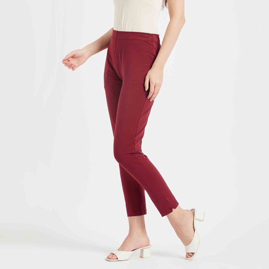 Solid Churidar, Maroon, large image number null