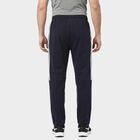 Men's Navy Blue Jogger Fit Side-Striped Track Pants, Navy Blue, small