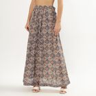 Women's Multicolor Flared Tiered Skirt, Dark Blue, small image number null