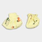 Infants' 100% Cotton Gift Set (Cap, Mittens, Booties), Yellow, small