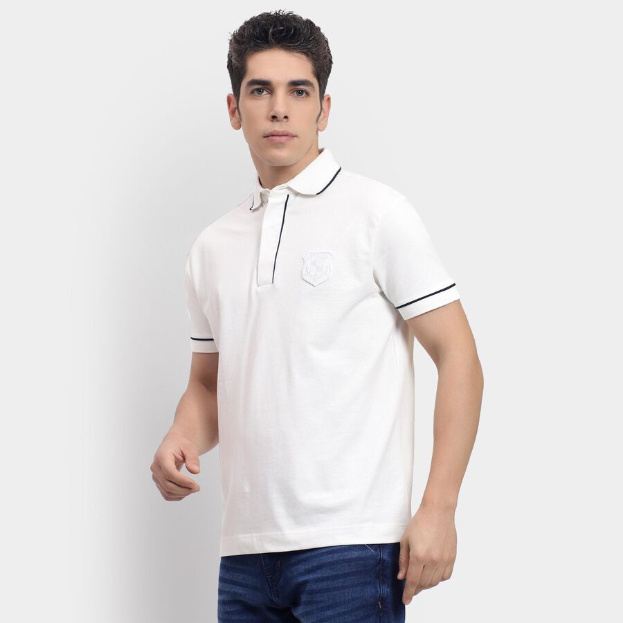 Men's Collared Half Sleeves T-Shirt , सफ़ेद, large image number null