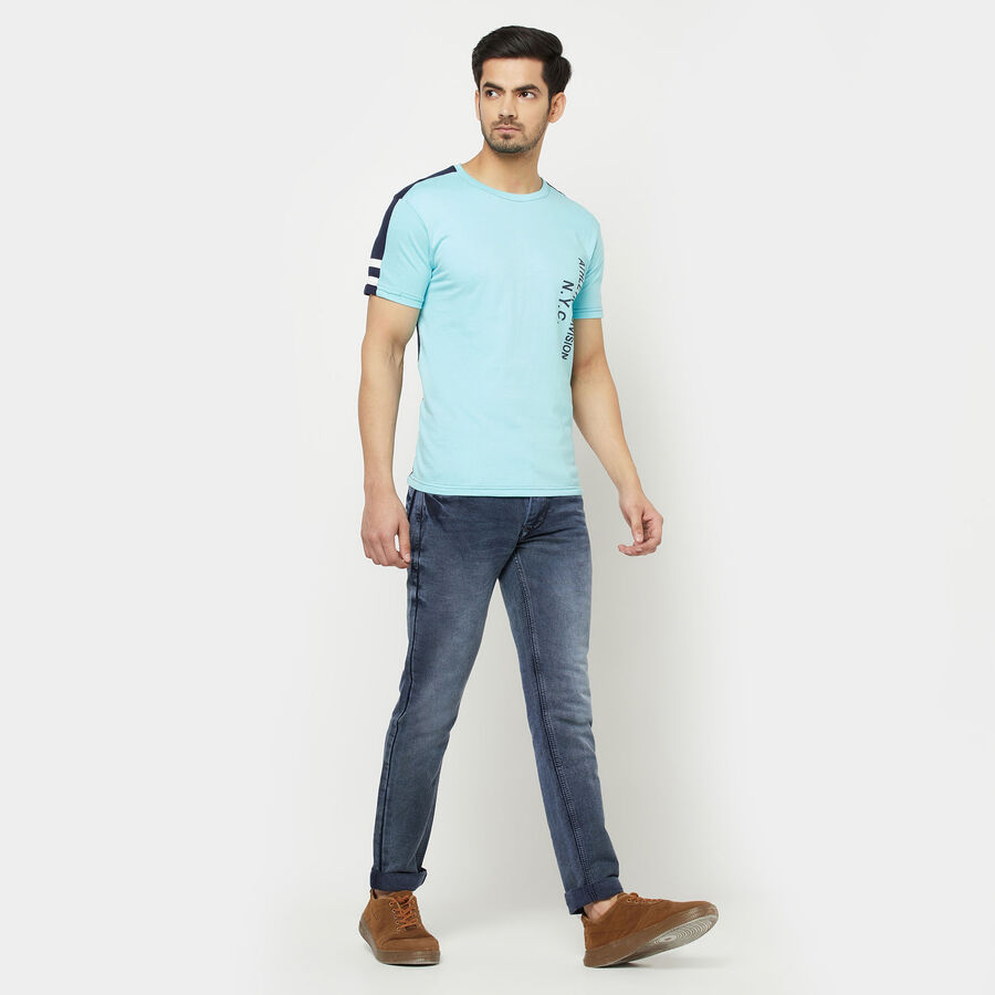 राउन्ड नेक टी-शर्ट, Light Blue, large image number null