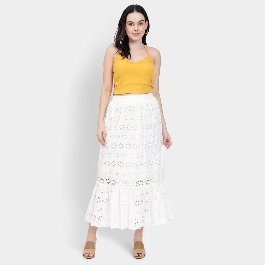 Ladies' Lehenga Skirt, Off White, large image number null