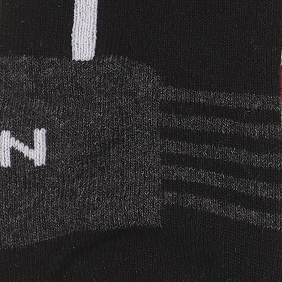 Men's Black and White Ankle Length Sporty Socks Pack of 3, Melange Light Grey, large