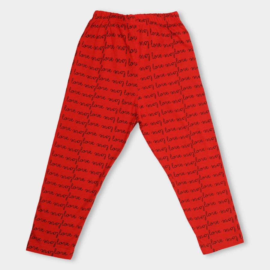 Girls' Pyjama, लाल, large